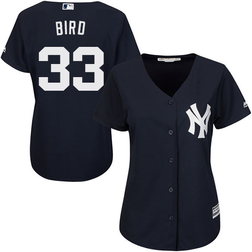 Yankees #33 Greg Bird Navy Blue Alternate Women's Stitched MLB Jersey - Click Image to Close